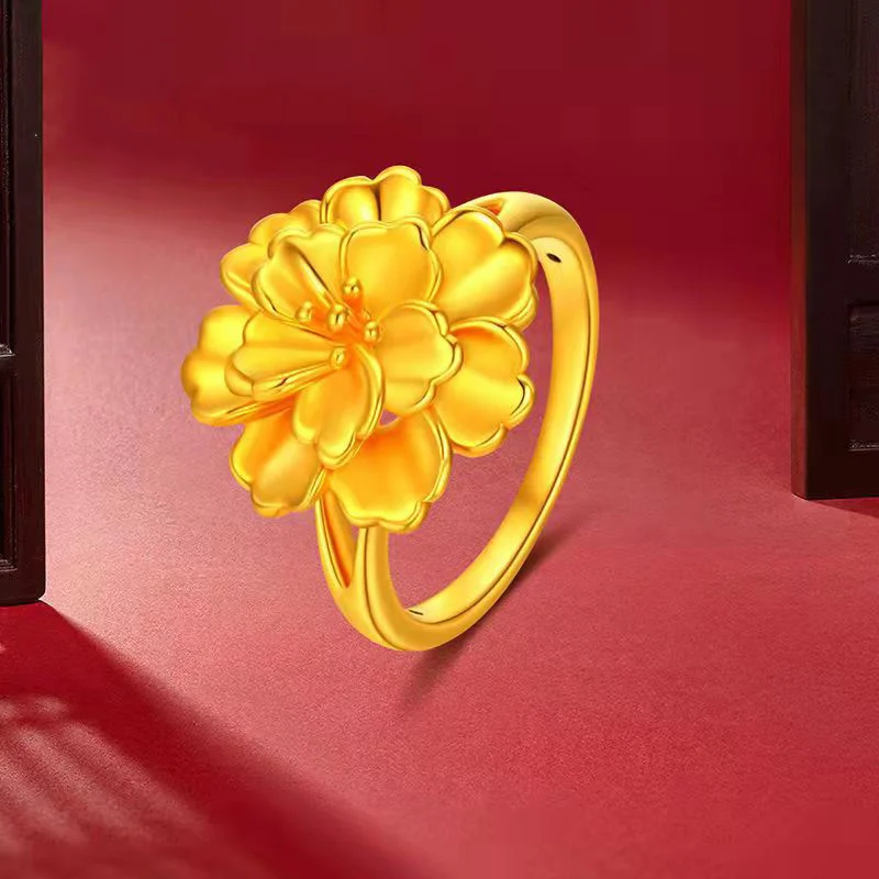

[mix Spurious the Genuine]Copy 100% Real Gold 24k Women's with Open Mouth Lovers' Love Ring Bracelet For women's Gifts