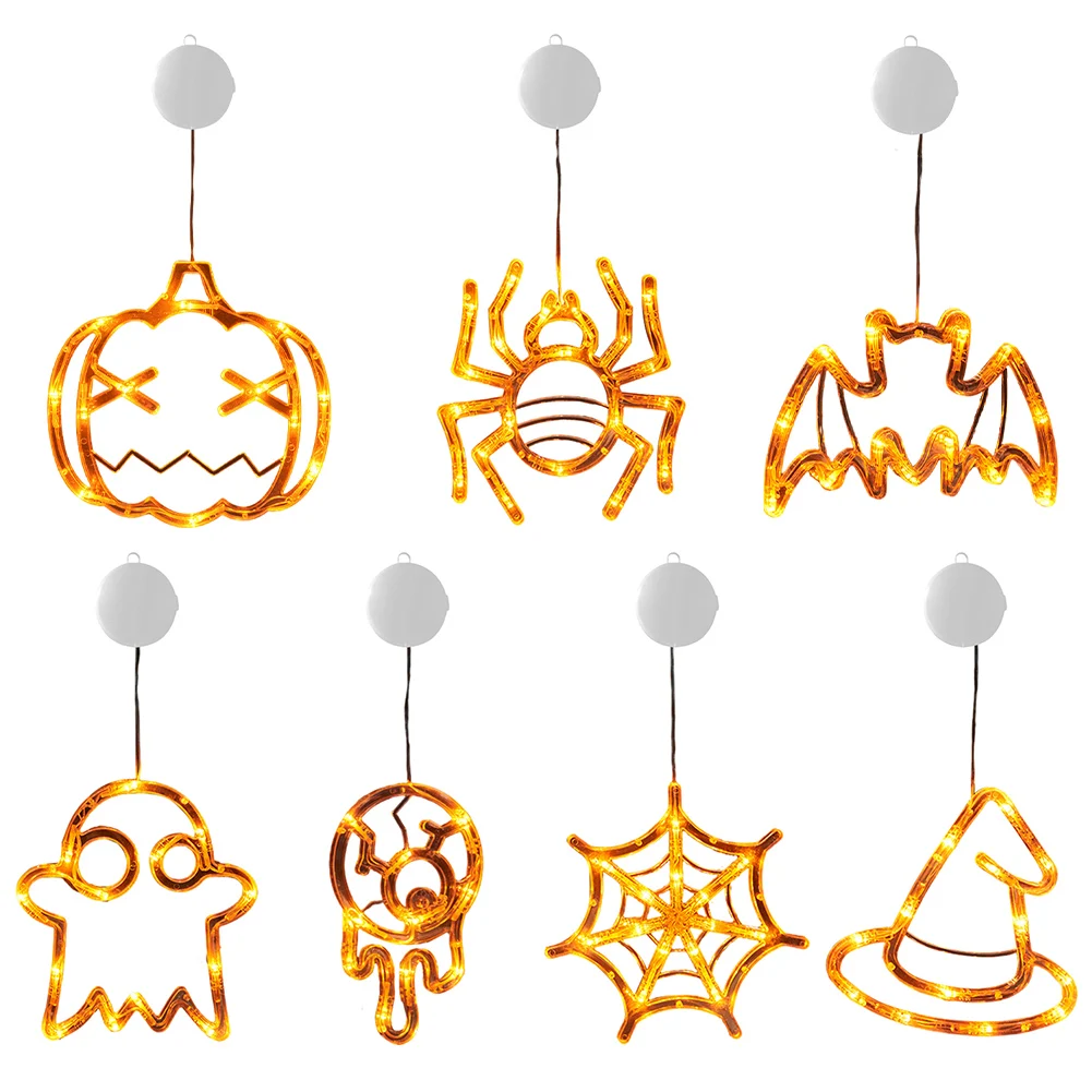 Освещенный глазный шар Тыква и Паук Паутина с присоской ХЭЛЛОУИН ОКНО