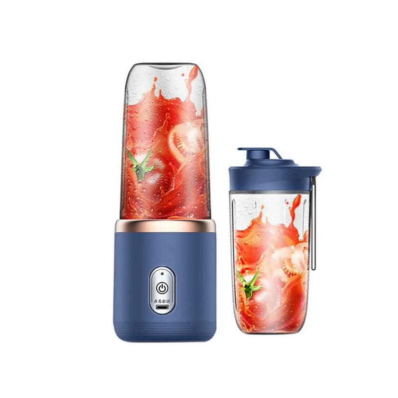 

6 Blades Juicer Blender With Juicer Cup And Lid Portable USB Rechargeable Small Fruit Juice Mixer Machine