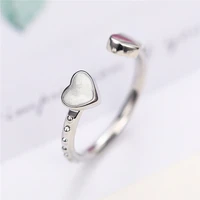 huitan heartstar open rings for women silver colorgold color fashion jewelry resizable adjustable rings versatile accessories