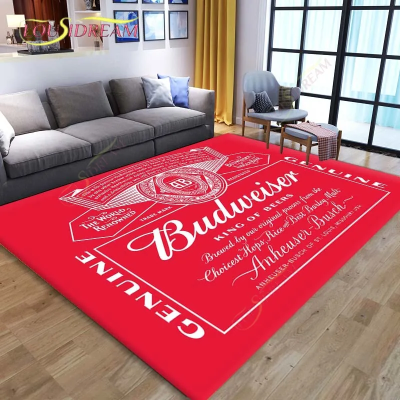 

Budweiser Carpet Non-slip Area Rugs Large Mat Rugs for Living Room Comfortable Carpet Soft Floor Mat Rugs for Bedroom