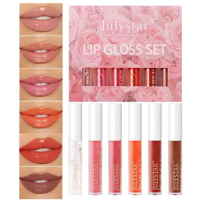

Lip Gloss Set High Shine For Fuller Looking Lips Long Lasting Color Lip Gloss Set With Rich Varied Colors Great Holiday Gift And