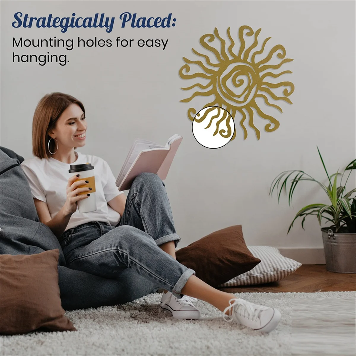 Металлическая настенная скульптура Sun наружный декор 11 8 дюйма устойчивая к