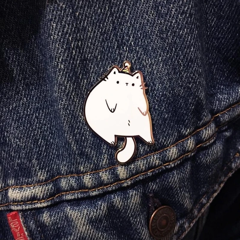 Party Cat Hard Enamel Lapel Pin Animal Badge Brooch for Jewelry Accessory