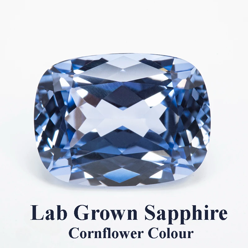 Лидер продаж выращенный в лаборатории сапфир прямоугольная форма подушки цвет