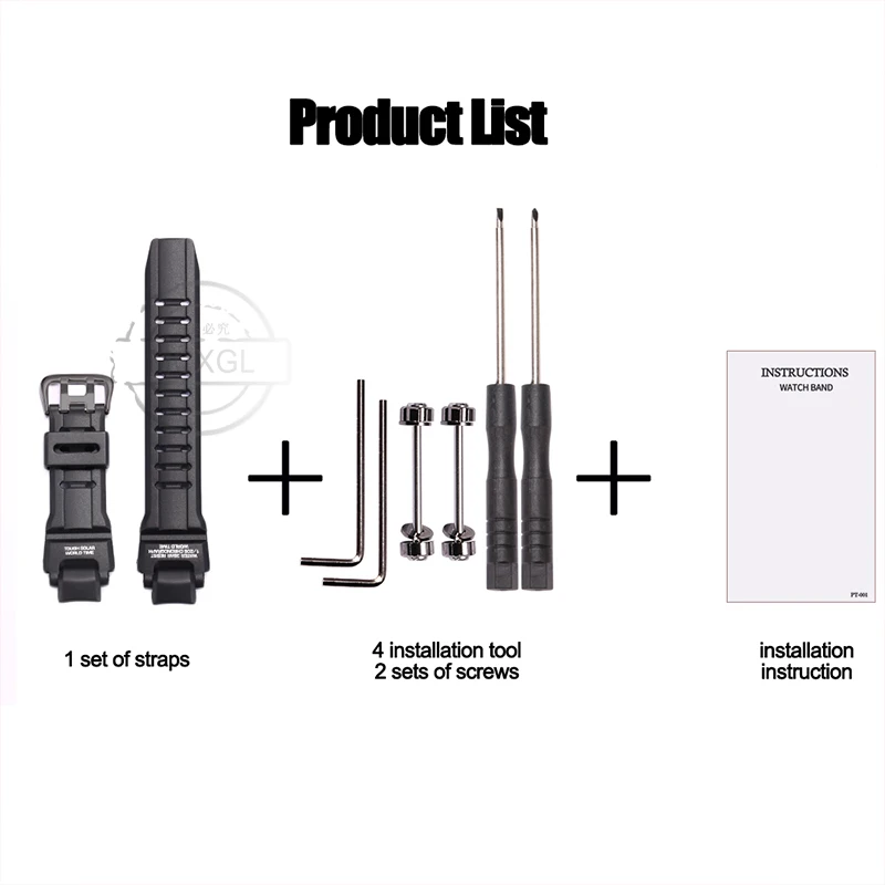 Watch Accessories For Caiso GW4000 GA1000 GW-A1000 Strap Men's Sports Waterproof Rubber Silicone Watchband Bracelet With Tool