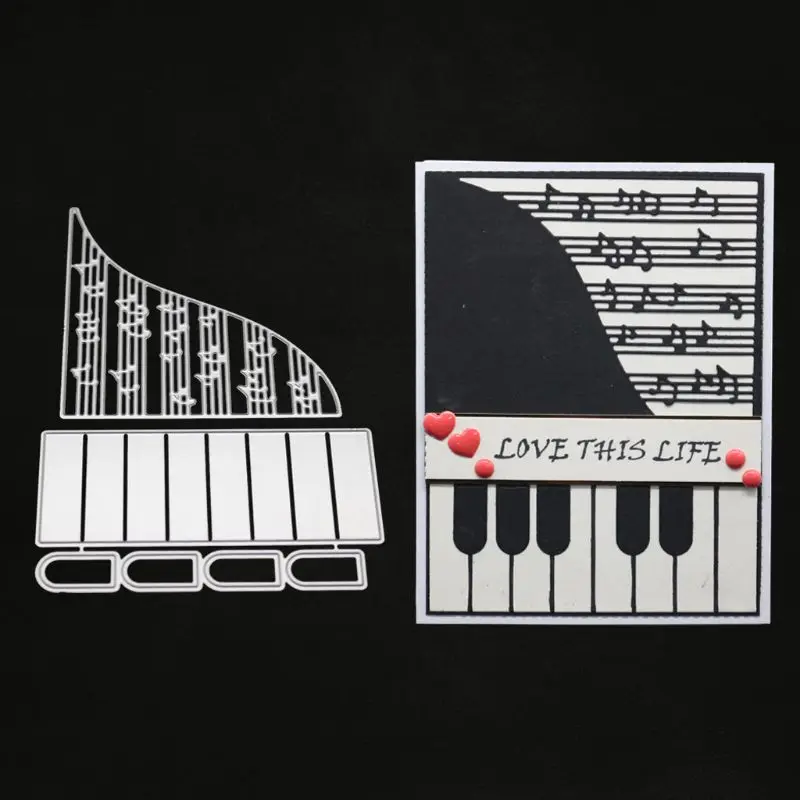 Фортепианный металлический штамп для резки трафарет DIY Скрапбукинг альбом