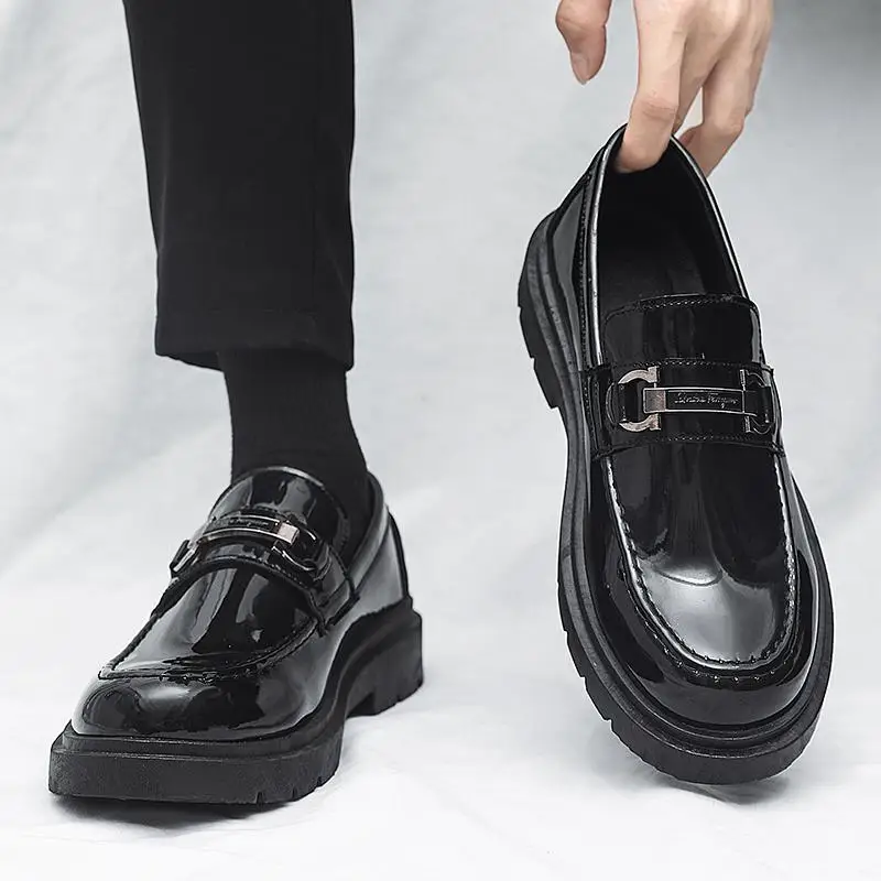 

All Black Chef Men's Shoes Autumn Suit Kitchen Kitchen Work Board Shoes Men's Leather Shoes Men's Labor Protection Fashion Shoes