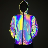 mens jacket trend fashion autumn and winter reflective jacket fashion mens hooded jacket plus size jacket
