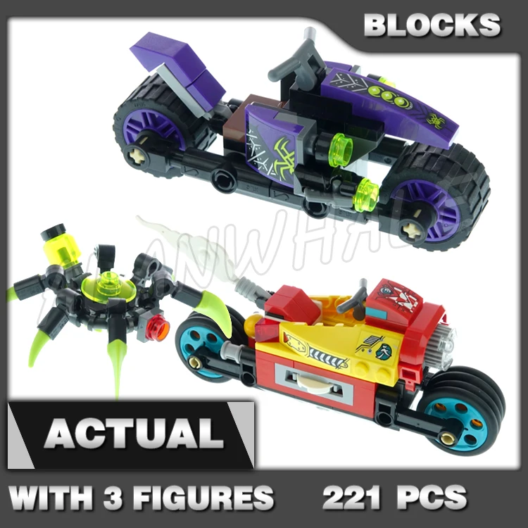 221 шт. Monkie Kid Cloud Bike Обезьяна Мотоцикл Трансформирующие колеса Spindrax 60041