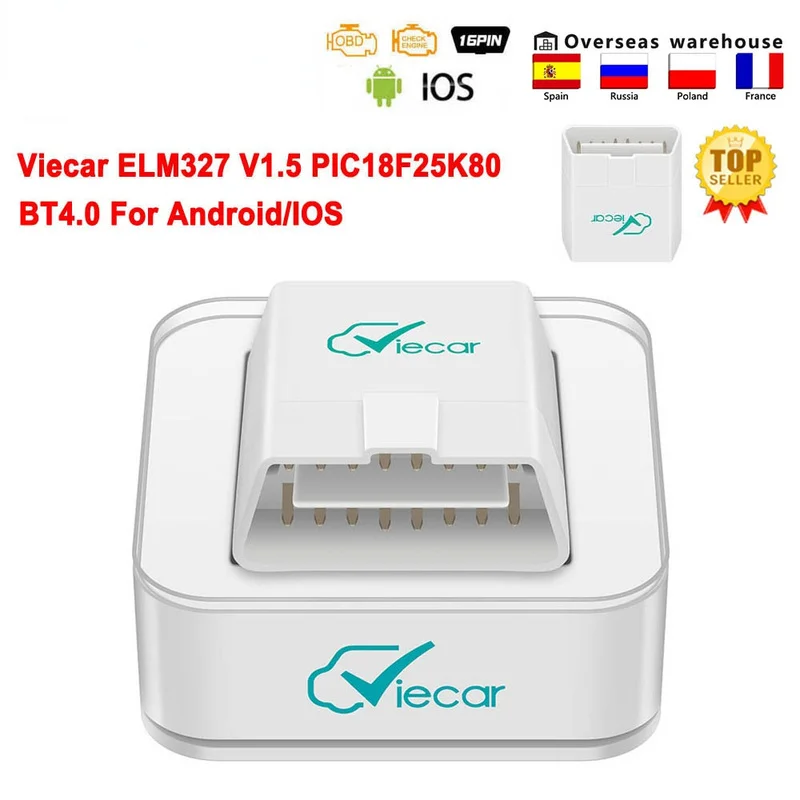 

Car Diagnostic Scanner Viecar ELM327 V1.5 PIC18F25K80 ELM 327 V 1.5 Car Tool Bluetooth Compatible 4.0 Code Reader