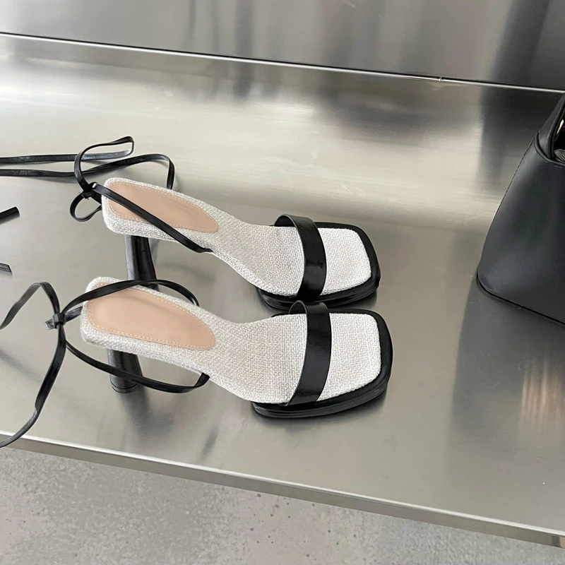 Босоножки женские на платформе 10 см пикантные сандалии леопардовой расцветки с