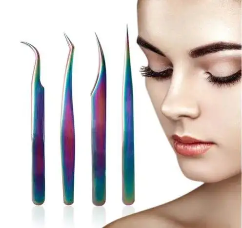 

4 шт., пинцет для наращивания накладных ресниц из нержавеющей стали