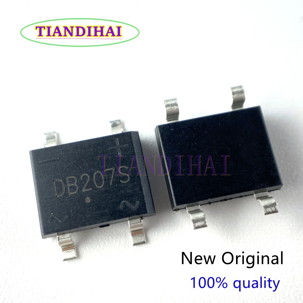 10 шт./партия, мостовые выпрямители DB207 SMD B207 DB207S SMD SOP, 1000 В, 2 А