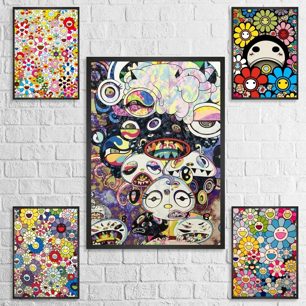 K-KaiKai-KiKi Sunflower Art Poster DIY Kraft Paper Vintage Wall Painting Study Stickers Big Szie