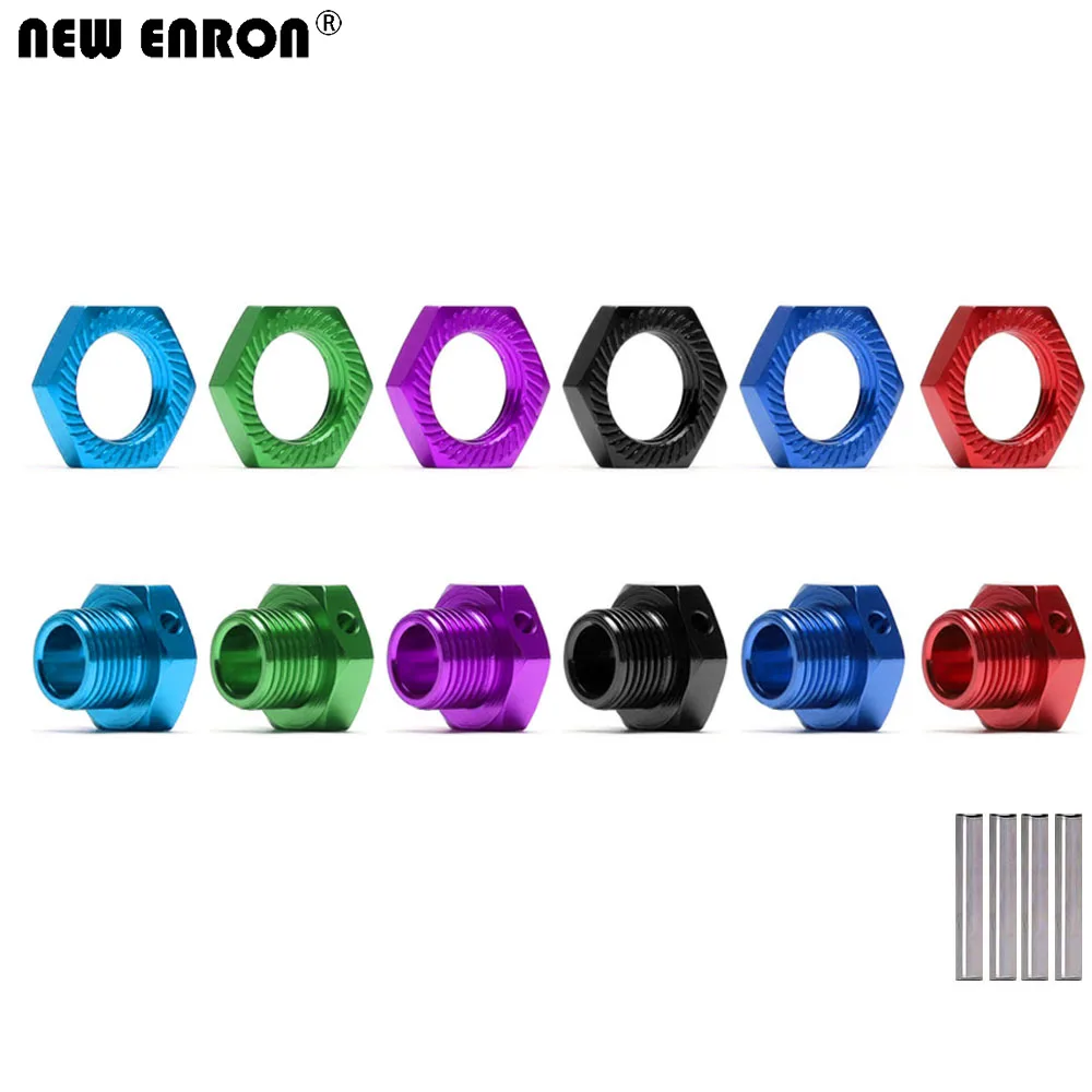 

NEW ENRON 4PCS 17mm Aluminium Alloy Wheel Rim Hex Mount Hub Cove & Pin Set #81011 #81212 For RC Car 1:8 HSP 80122 Upgrade Parts