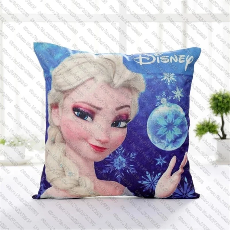 

DISNEY Frozen Elsa Anna Princess Girls Decorative Pillow Cases Cartoon Cushion Cover On Bed Sofa Children Birthday Home Decor