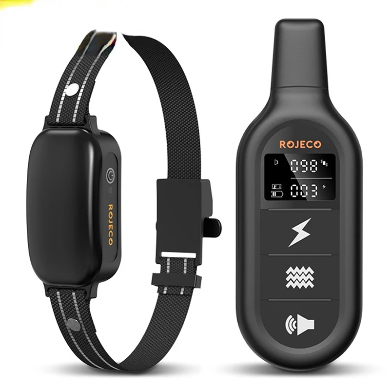 

ROJECO Electric Dog Training Collar 3300ft Remote Control Waterproof Vibration Electric Shocker Pet Dog Bark Stop Shock Collar