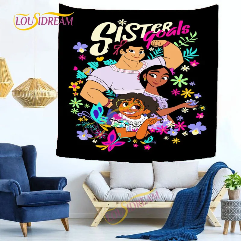 

3D Printed Animated films Encanto Tapestry Wall Hanging Home Dorm Bed Sofa Cover cartoon Multi Size Tapestry Beach picnic mat