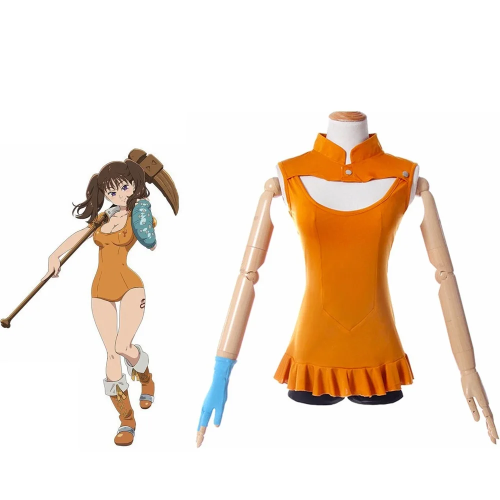 

AnimeUnisex Anime Cos The Seven Deadly Sins Diane Serpent's Sin Cosplay Costumes Halloween Christmas Play Party Uniform SetsCust