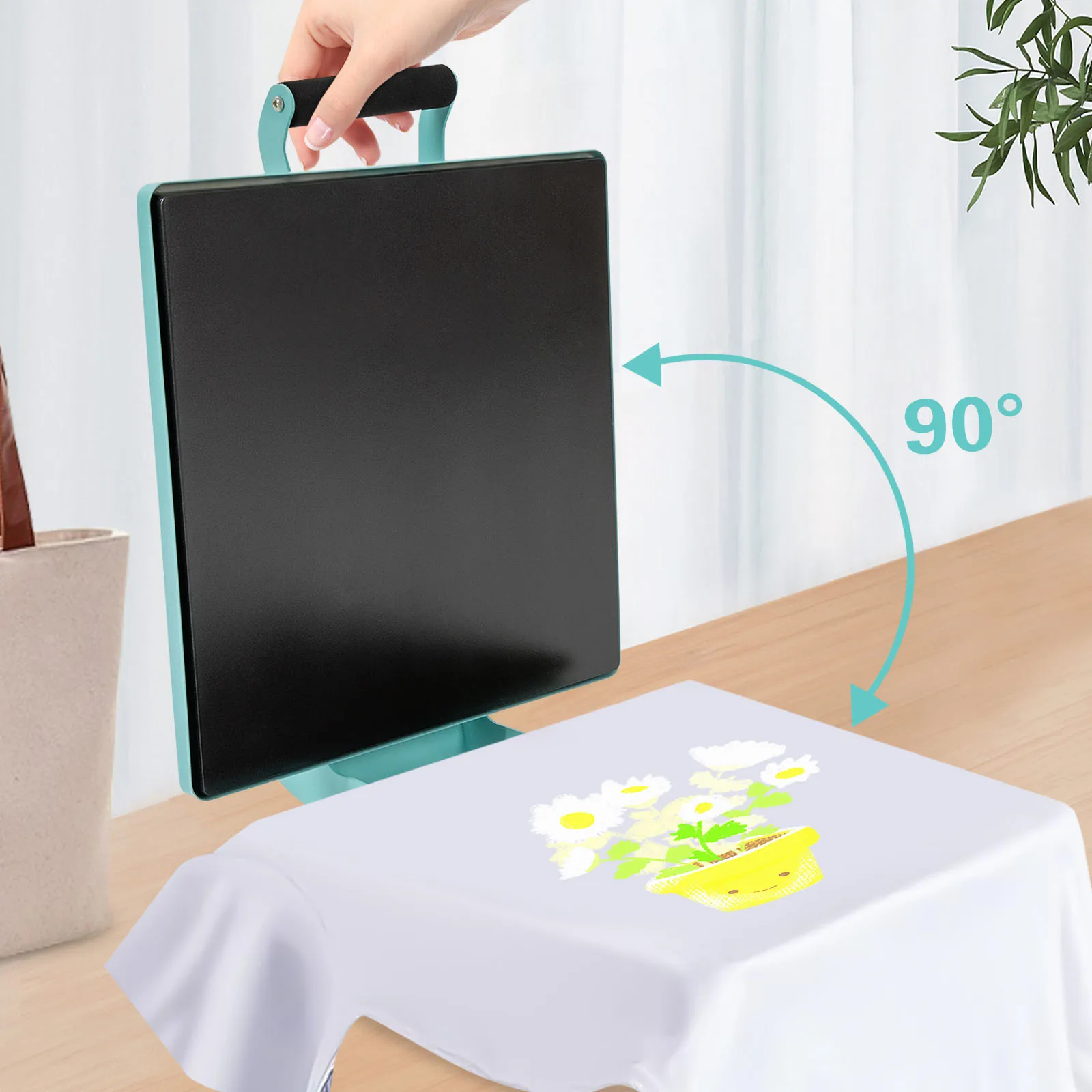 

Blue Heat Press Machine For T Shirts Portable Heat Press for Sublimation