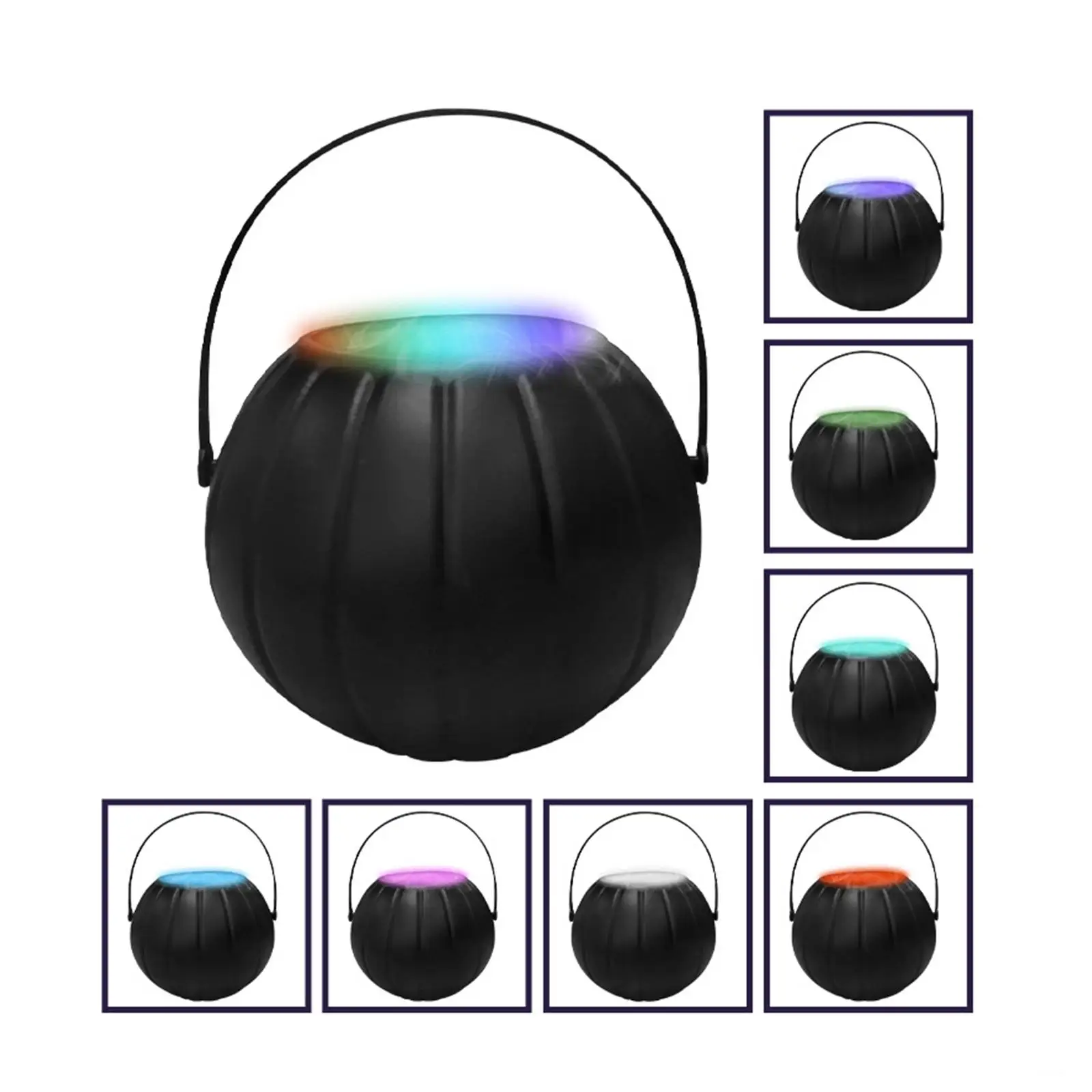 

Halloween Witch Pot Fog Machine 12LEDs Fog Water Fountain for Fish Party Prop Halloween Decoration Pond Birdbath