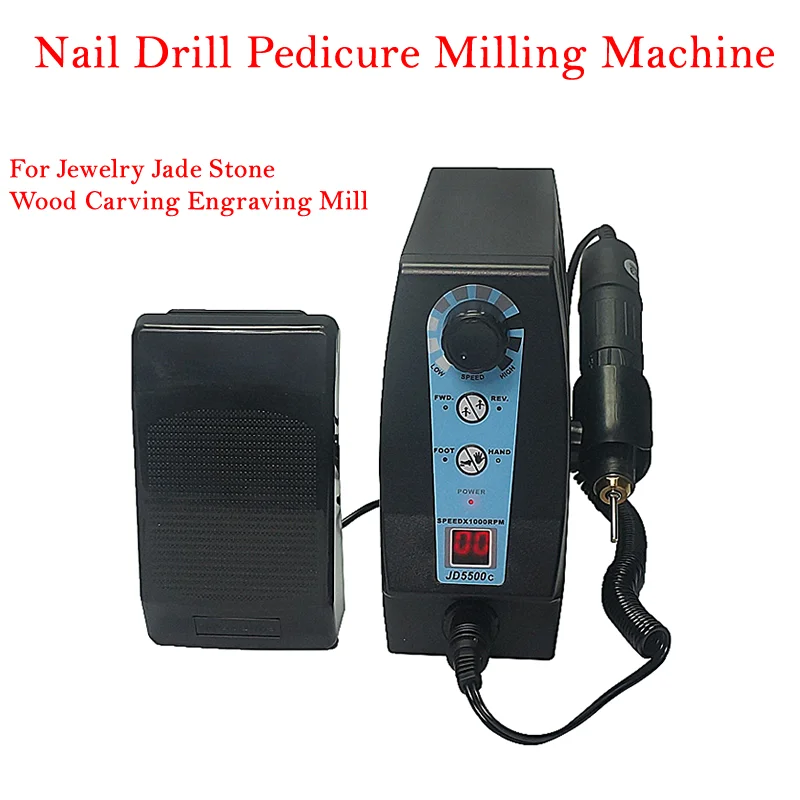 

JD-5500C 35000 RPM 120W Big Power Nail Drill Pedicure Manicure Milling Machine Device Manual Electric Tool For Jewelry Stone