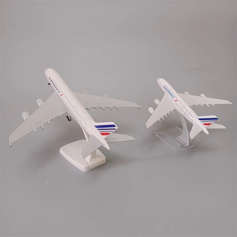 Модель самолета из металлического сплава, 16 см, 20 см, аэрофранция, аэрофранция, аэробус 380 A380, модель самолета авиакомпании, литый под давлением модель самолета с колесами