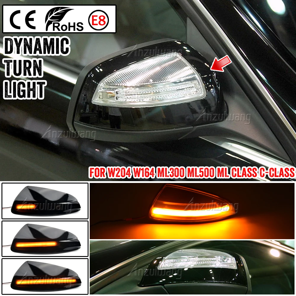 

Dynamic Turn Signal Light For Mercedes For Benz C Class W204 S204 2007-2014 C300 Viano Vito W639 Side Mirror Indicator Blinker