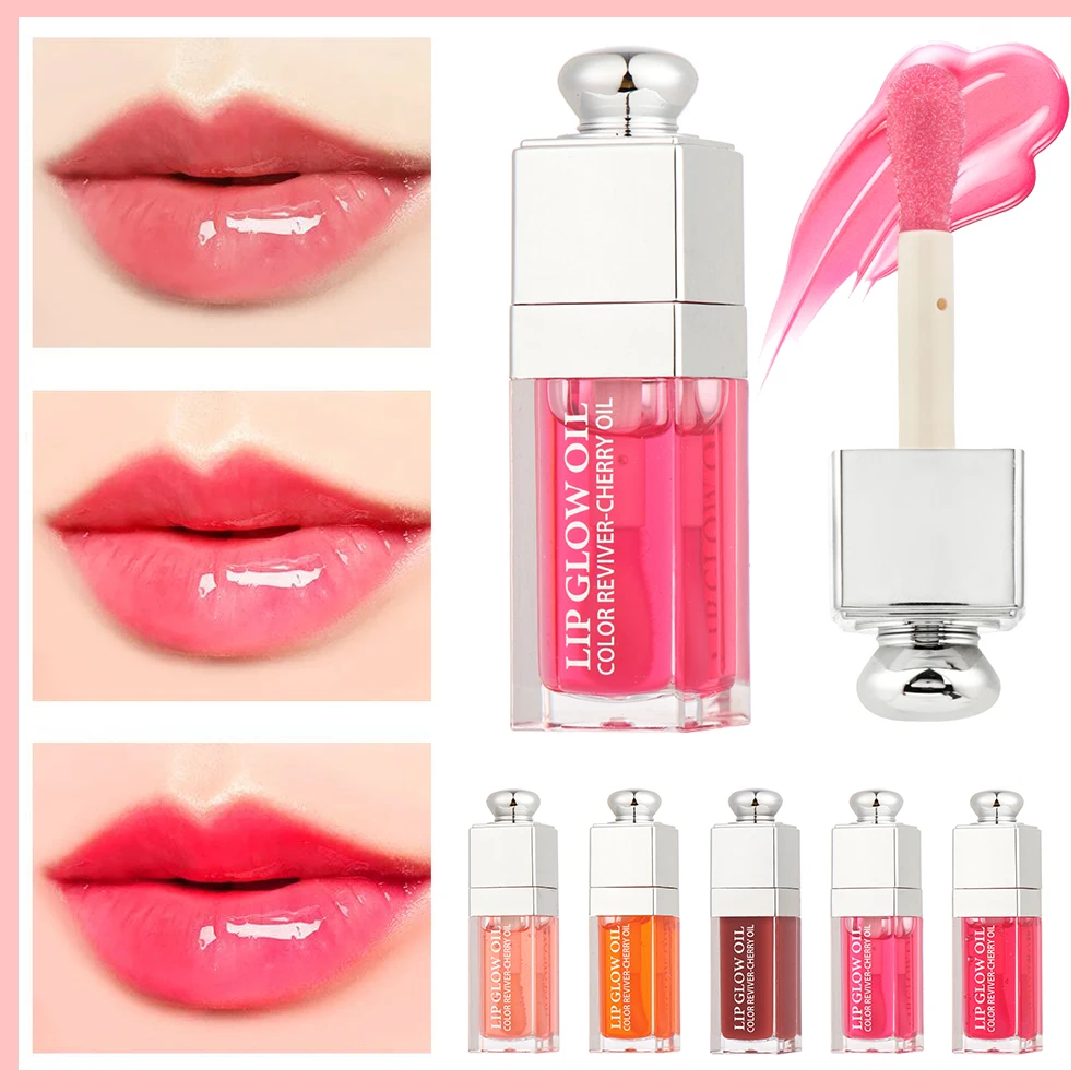 

Clear Fashion 6ml Crystal Jelly Moisturizing Lip Oil Plumping Lip Gloss Sexy Plump Lip Glow Oil Tinted Lip Plumper Lips Makeup