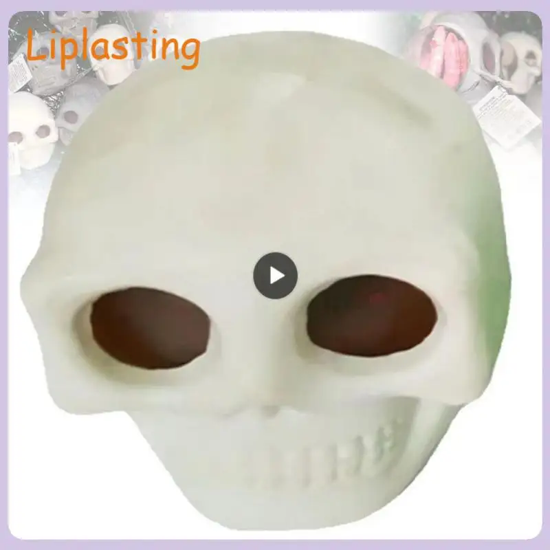 

Skull Fidget Toy Simulation Skull Pump Tricky Prank Toys Soft Skull Gothic Squeeze Skeleton Toy Unique And Creative Burst Eyes