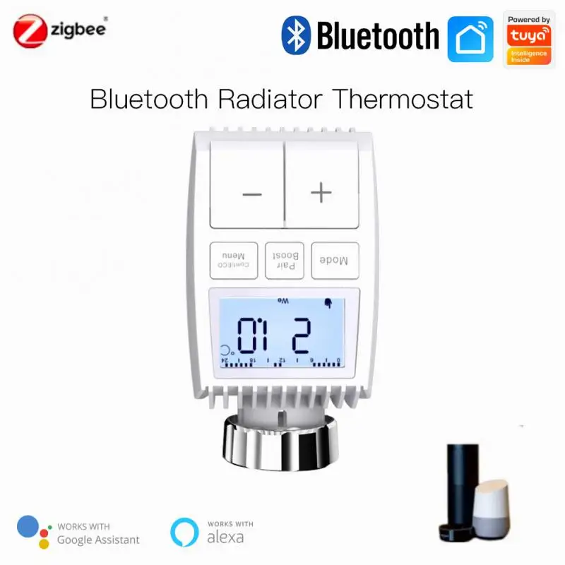

ZigBee Tuya Smart Radiator Actuator,Smart Home Remotely Temperature Sensor Control Smart Life App,For Alexa Google Home