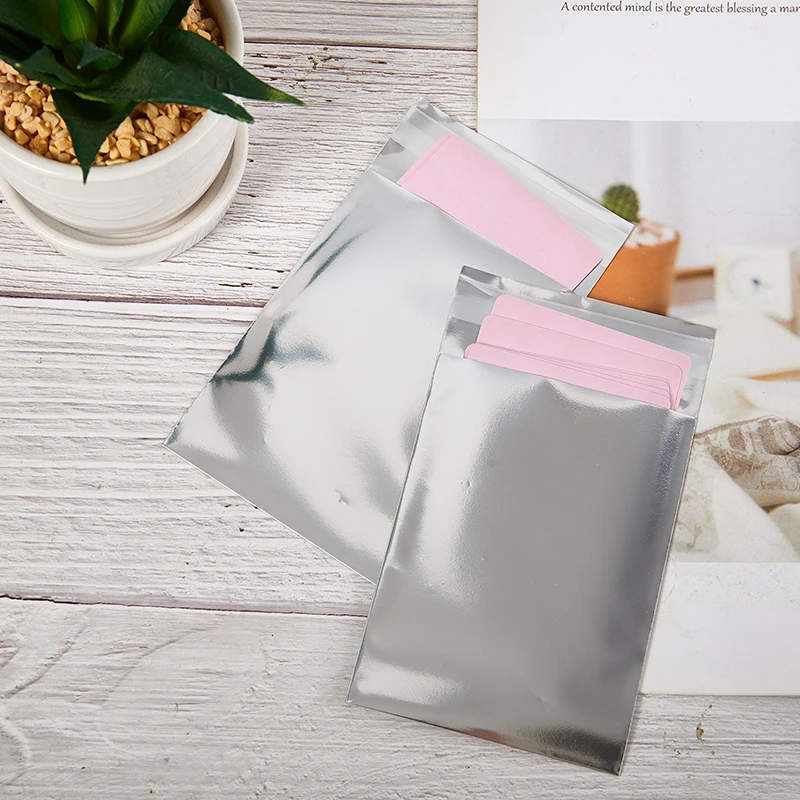 

Silver Color Sealable Packaging Bag Pouch Reclosable Flat Aluminum Foil Zip Lock Bags Card Waterproof Protection Bag