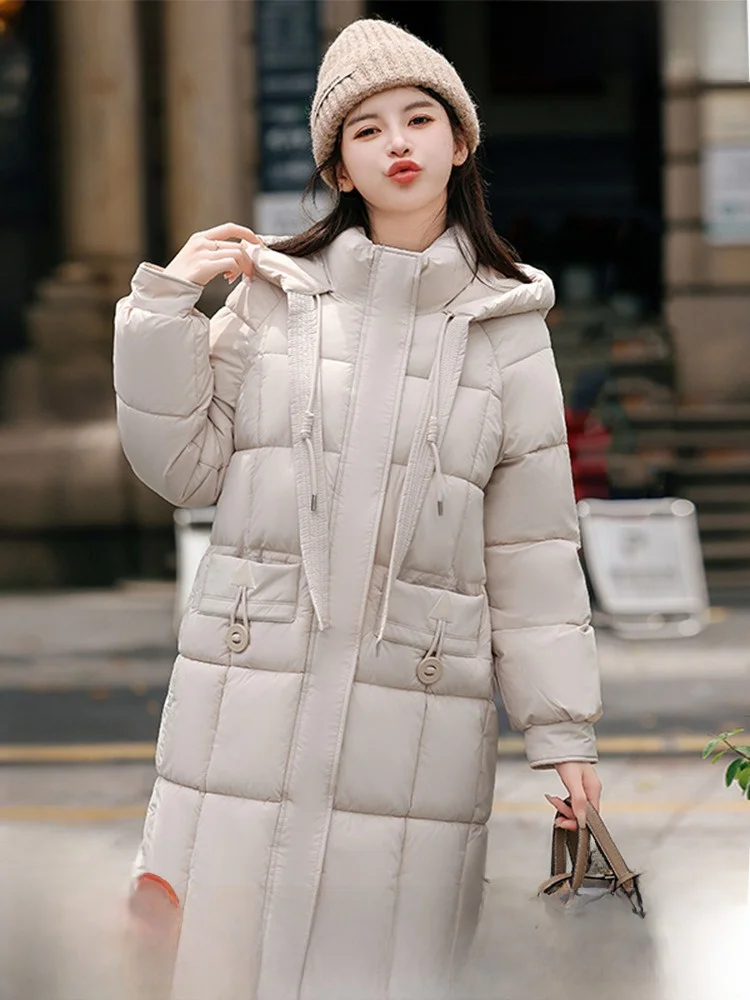 La Chapelle зимняя высококачественная куртка средней длины с капюшоном на шнуровке