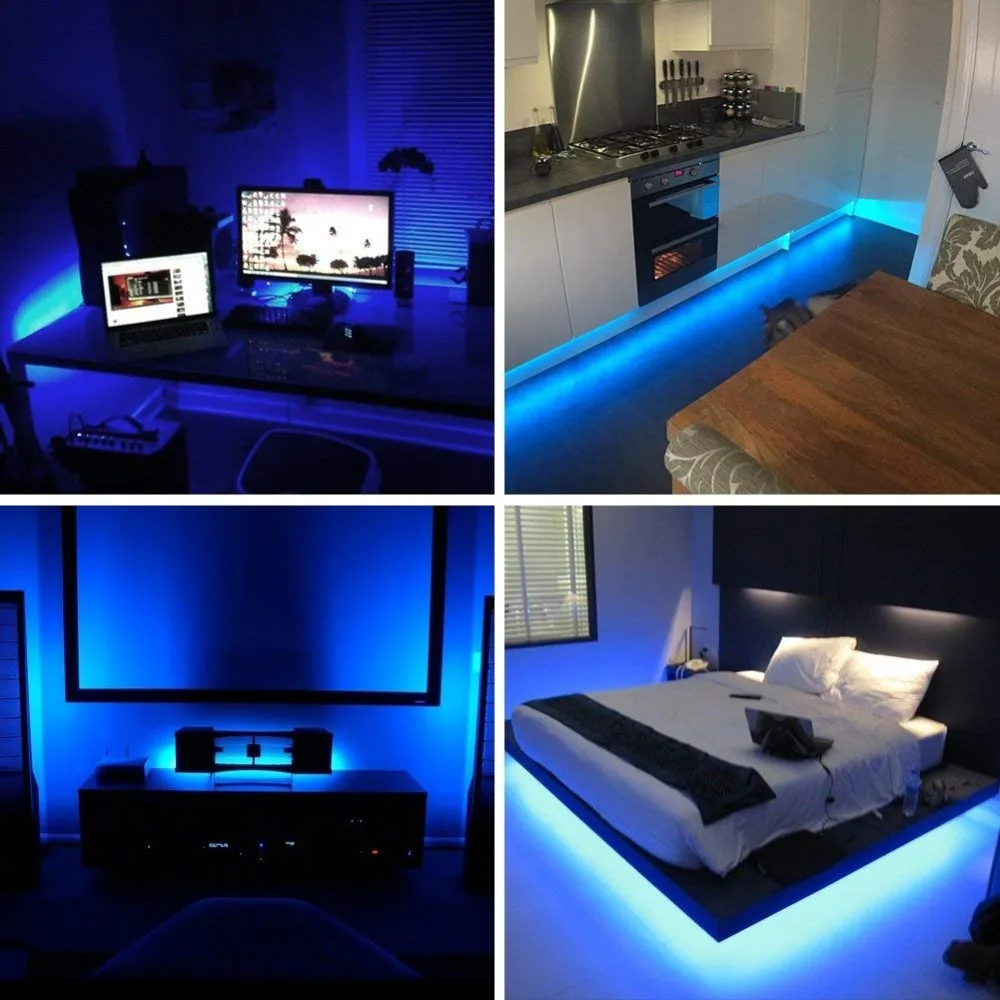 Светодиодная лента 12 В постоянного тока 5 м 5050 теплый белый зеленый красный синий