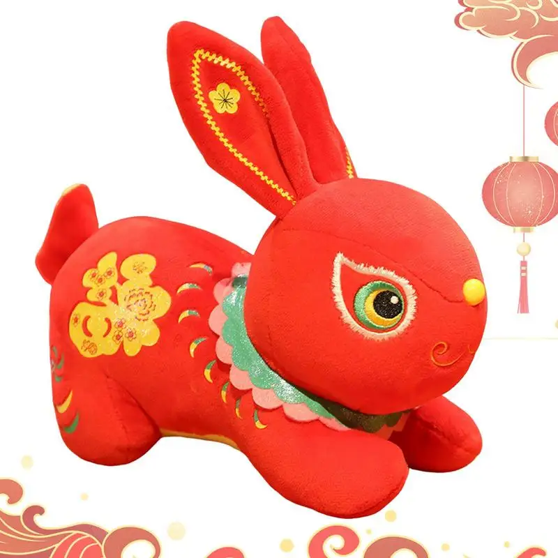 

Талисман на год кролика, плюшевая игрушка, кавайный кролик 2023, китайский новогодний кролик, плюшевая игрушка, мягкая талисман, украшение, пр...
