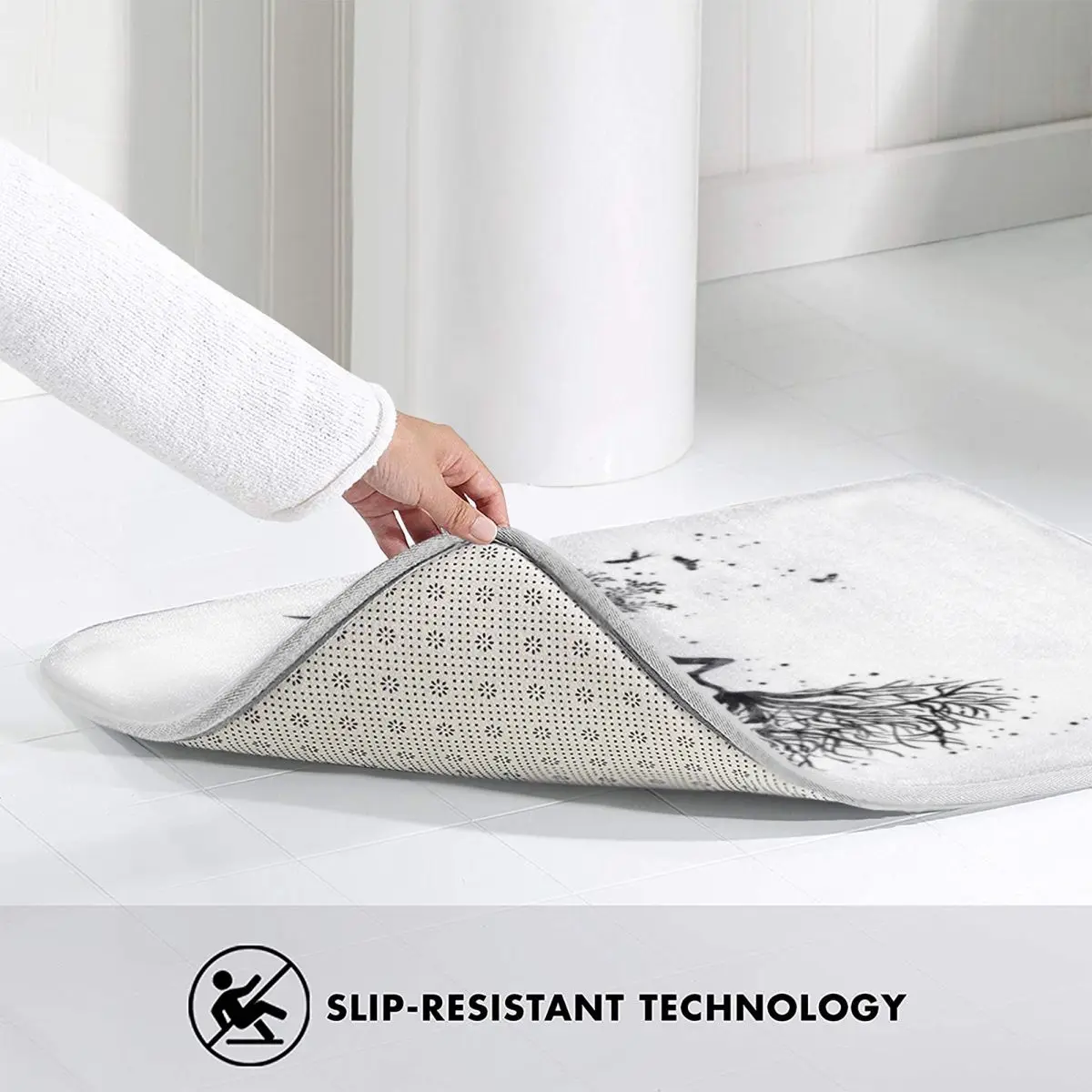 Коврик для йоги с изображением дерева коврик ванной