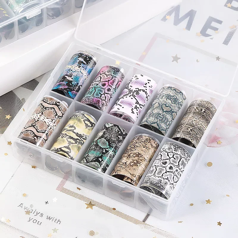 

Nail Foils Snake Leopard Pattern Animal Print Nail Art Transfer Sticker Slide Nail Art Decals Nails Accessories