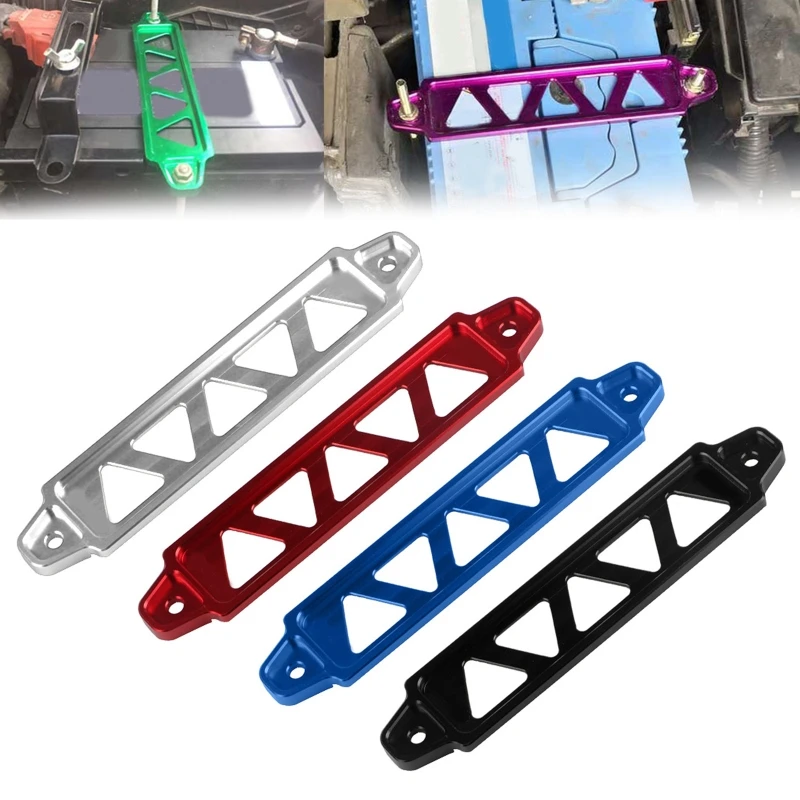 

Universal Aluminum Battery Fasten Bracket Holder Clamp Stabilizer 5-Hole Auto Car Battery Tie Down Brace Adjustable Rack