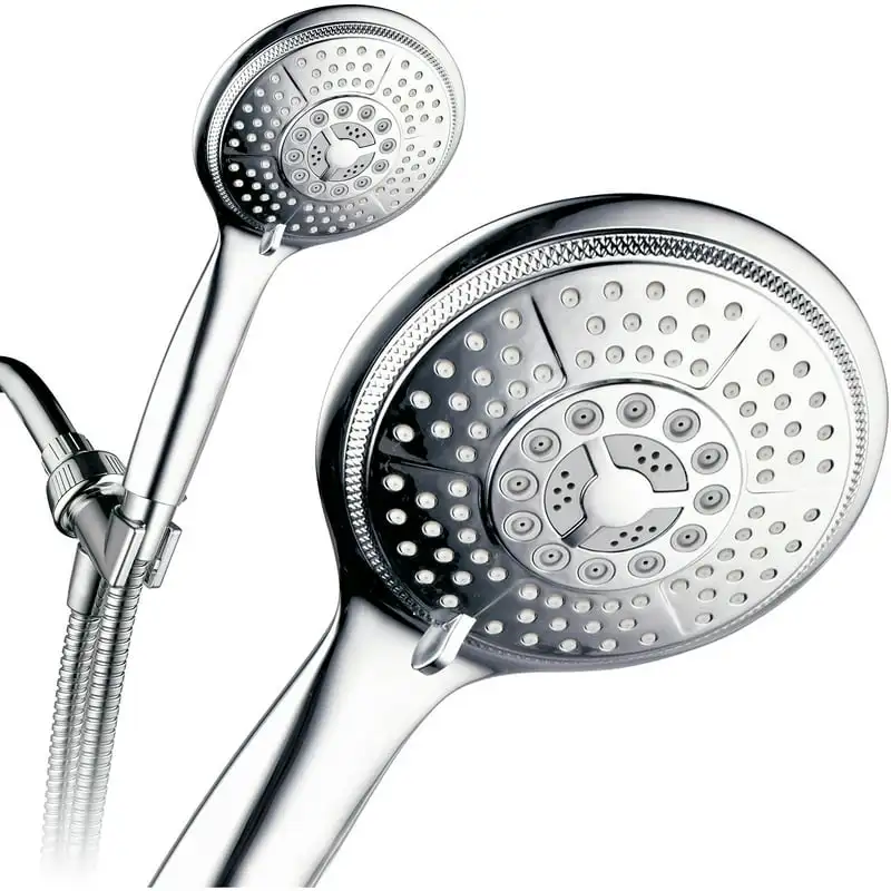 

5" Face 7-Setting Luxury Rainfall Hand Shower, Chrome