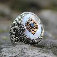 mens onyx ring snake symbol black high quality ring eternal lover statement ring gothic design snake mens ring gift ideas