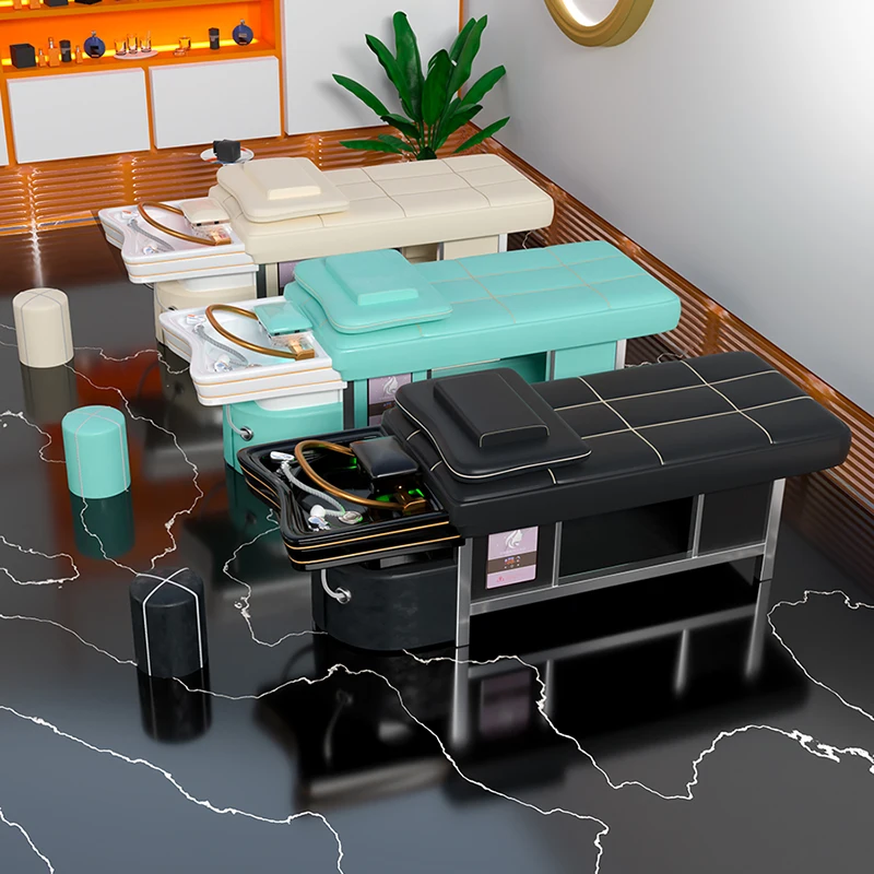 Кресло для мытья волос с эффектом циркуляции воды спа-кровать Водная терапия