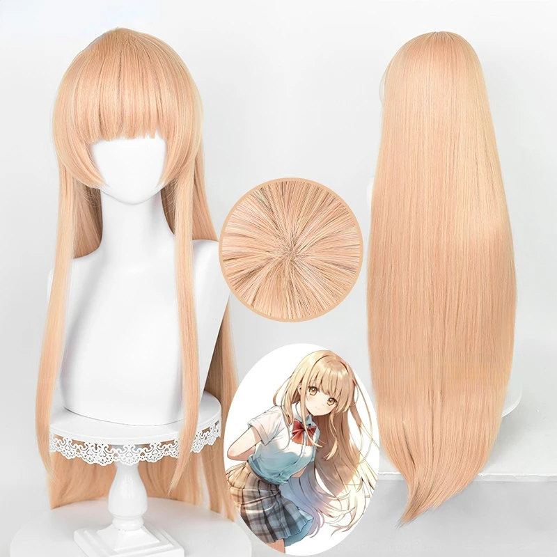

Cosplay Wigs Anime The Angel Next Door Spoils Me Rotten Shiina Mahiru 100cm Long Golden Hair Heat Resistant Party Role Play Wig