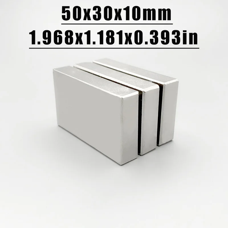 1/2/3 шт. 50x30x10 неодимовый магнит 50 мм x 30 10 N35 NdFeB Блок сверхмощный
