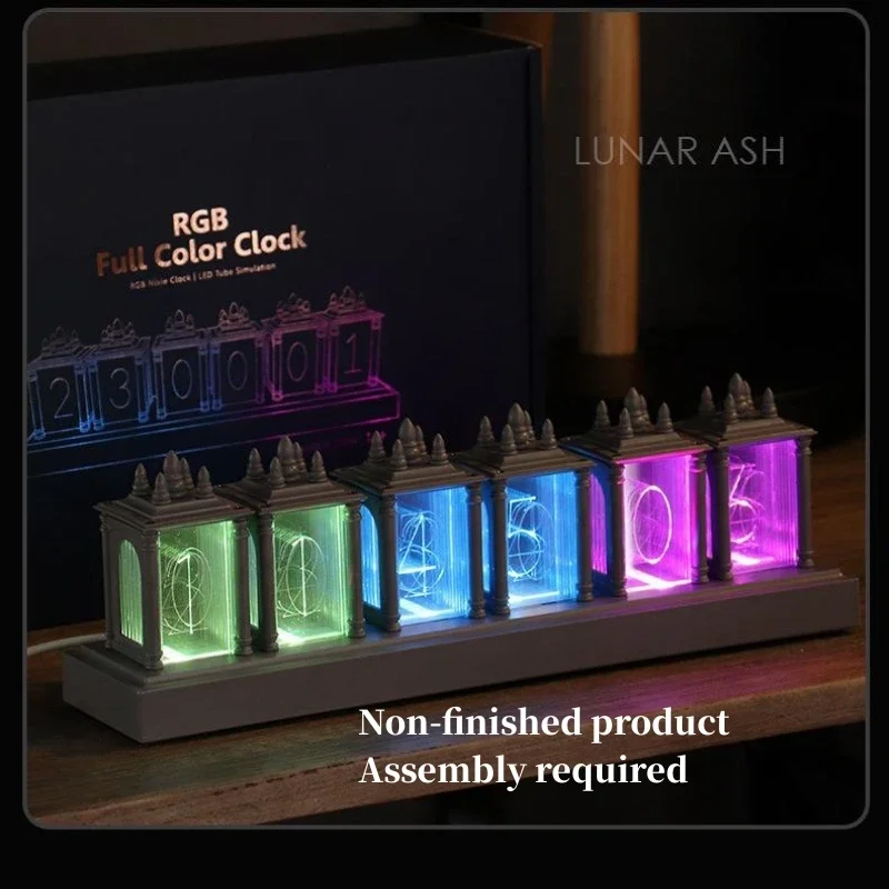 

Настольные цифровые часы Nixie с RGB подсветкой