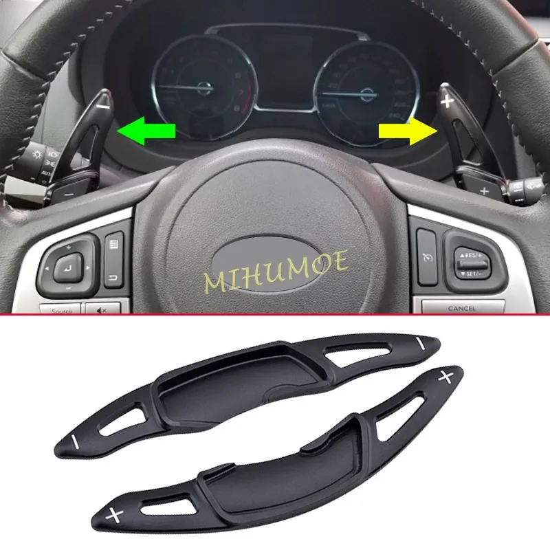 

Interior Steering Wheel Paddle Shifter Extension Trims For Subaru Impreza Forester XV Crosstrek Ascent Outback Legacy BRZ Black