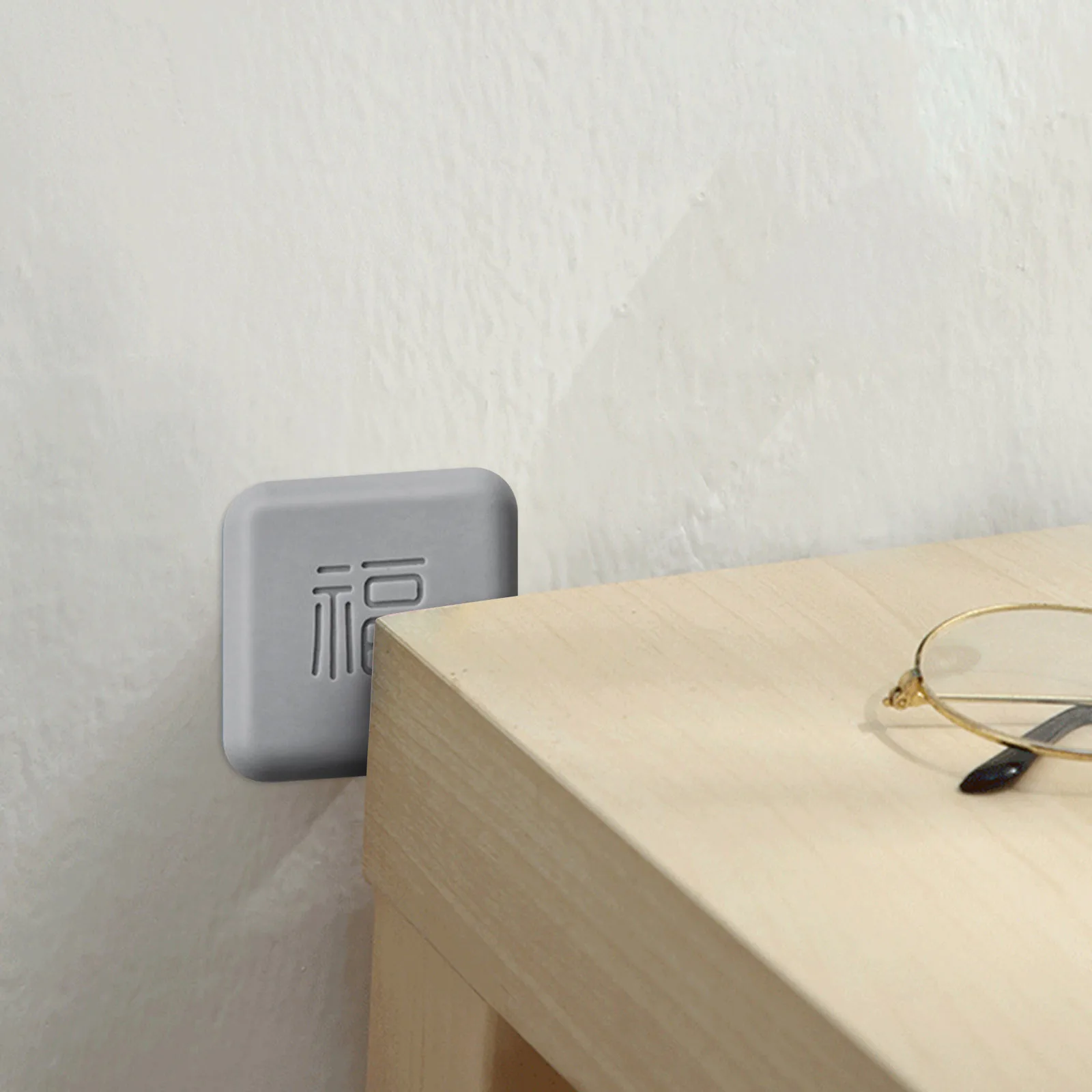 Силиконовая накладка на дверную ручку утолщенный буфер с китайским иероглифом