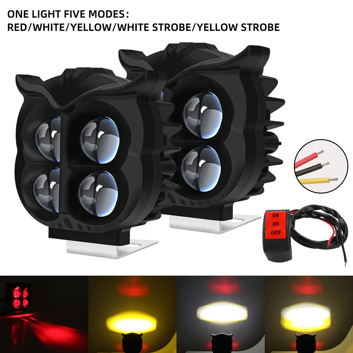 

Светодиодные лампы для мотоцикла, 4 линзы