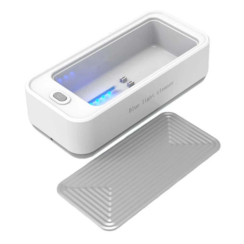 Jewelry Cleaner With Blue Light Portable Eyeglass Cleaner 360 Multipurpose Tool