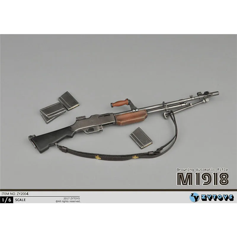 1/6 масштаб M1918 BAR Браунинг автоматическая винтовка WW2 армии США ZY2004 для 12-дюймовой